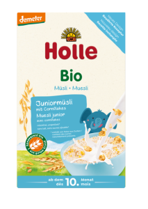20977MUSLI JUNIOR Z PŁATKAMI KUKURYDZIANYMI BEZ DODATKU CUKRÓW OD 10 MIESIĄCA DEMETER BIO 250 g - HOLLE-1