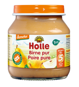 20995PUREE Z GRUSZKI BEZ DODATKU CUKRÓW BEZGLUTENOWE OD 5 MIESIĄCA DEMETER BIO 125 g (SŁOIK) - HOLLE-1