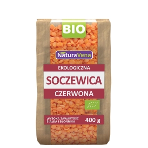 21305SOCZEWICA CZERWONA BIO 400 g - NATURAVENA-1