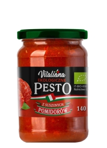21569PESTO Z SUSZONYCH POMIDORÓW BIO 140 g - VITALIANA-1