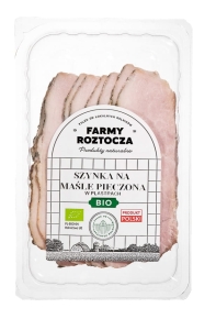 22534SZYNKA NA MAŚLE PIECZONA W PLASTRACH BIO 100 g -  FARMY ROZTOCZA (NA ZAMÓWIENIE)-1