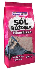 22660SÓL HIMALAJSKA RÓŻOWA DROBNO MIELONA JODOWANA 500 g - NATURAVENA-1