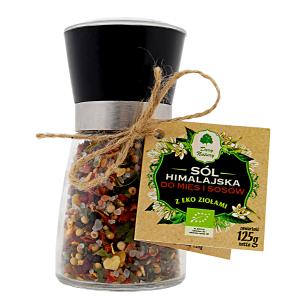 9106SÓL HIMALAJSKA W MŁYNKU Z ZIOŁAMI BIO DO MIĘS I SOSÓW 125 g - DARY NATURY-2