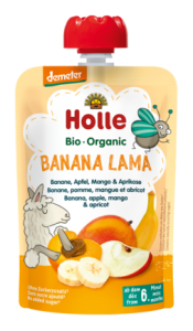 23780MUS W TUBCE BANAN - JABŁKO - MANGO - MORELA BEZ DODATKU CUKRÓW OD 6 MIESIĄCA DEMETER BIO 100 g - HOLLE-1
