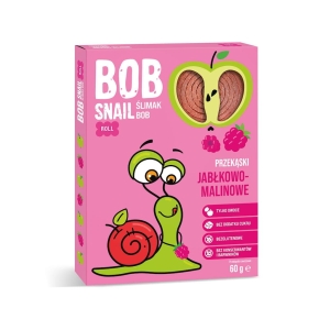 23873PRZEKĄSKA JABŁKOWO - MALINOWA BEZ DODATKU CUKRU BEZGLUTENOWA 60 g - BOB SNAIL-1