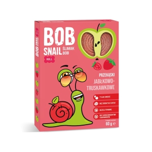 23874PRZEKĄSKA JABŁKOWO -TRUSKAWKOWA BEZ DODATKU CUKRU BEZGLUTENOWA 60 g - BOB SNAIL-1