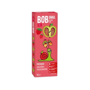 23875PRZEKĄSKA JABŁKOWO -TRUSKAWKOWA BEZ DODATKU CUKRU BEZGLUTENOWA 30 g - BOB SNAIL-1