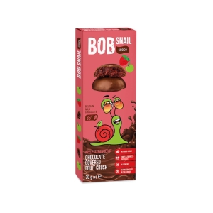 23876PRZEKĄSKA JABŁKOWO -TRUSKAWKOWA W MLECZNEJ CZEKOLADZIE BIELGIJSKIEJ BEZ DODATKU CUKRU BEZGLUTENOWA 30 g - BOB SNAIL-1
