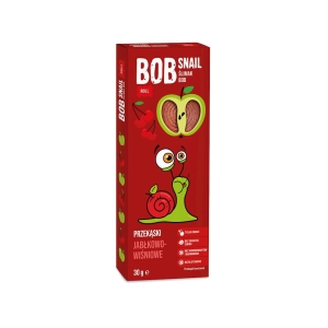 23877PRZEKĄSKA JABŁKOWO - WIŚNIOWA BEZ DODATKU CUKRU BEZGLUTENOWA 30 g - BOB SNAIL-1