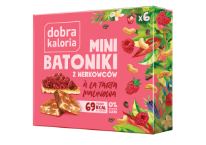 24146BATONIKI MINI Z NERKOWCÓW A'LA TARTA MALINOWA (6 x 17 g) 102 g - DOBRA KALORIA-1