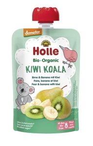 24181MUS W TUBCE KIWI KOALA (GRUSZKA - BANAN - KIWI) BEZ DODATKU CUKRÓW OD 8 MIESIĄCA DEMETER BIO 100 g - HOLLE-1