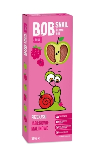 24301PRZEKĄSKA JABŁKOWO - MALINOWA BEZ DODATKU CUKRU BEZGLUTENOWA 30 g - BOB SNAIL-1
