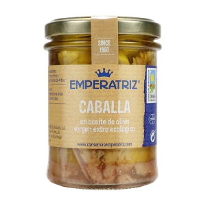 24435MAKRELA FILETY W BIO OLIWIE Z OLIWEK EXTRA VIRGIN 190 g (125 g) (SŁOIK) - EMPERATRIZ-1