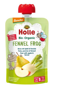 24466MUS W TUBCE KOPERKOWA ŻABA (GRUSZKA - JABŁKO - KOPER WŁOSKI) BEZ DODATKU CUKRÓW OD 6 MIESIĄCA DEMETER BIO 100 g - HOLLE-1