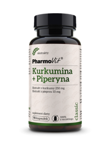 24692KURKUMINA + PIPERYNA 90 KAPSUŁEK 41,4 g - PHARMOVIT (CLASSIC)-1