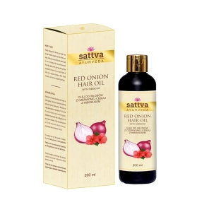 24754OLEJEK DO WŁOSÓW Z CZERWONEJ CEBULI Z HIBISKUSEM 200 ml - SATTVA-1