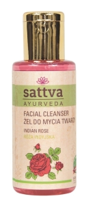 24757ŻEL DO MYCIA TWARZY RÓŻA INDYJSKA 100 ml - SATTVA-1