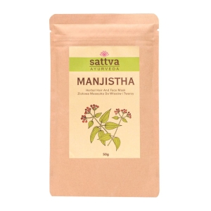 24758MASECZKA ZIOŁOWA DO TWARZY I WŁOSÓW MANJISTHA 50 g - SATTVA-1