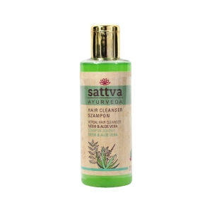 24764SZAMPON DO WŁOSÓW ZIOŁOWY NEEM I ALOES 210 ml - SATTVA-1