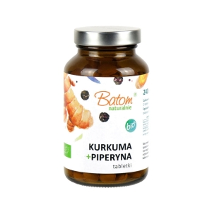 27429KURKUMA + PIPERYNA BIO 240 TABLETEK 120 g - BATOM-1
