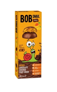 27456PRZEKĄSKA MANGO W MLECZNEJ CZEKOLADZIE BELGIJSKIEJ BEZ DODATKU CUKRU BEZGLUTENOWA 30 g - BOB SNAIL-1