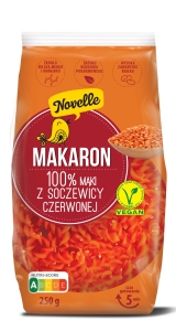 29809MAKARON PROTEINOWY (Z SOCZEWICY CZERWONEJ) ŚWIDERKI 250 g - NOVELLE-1