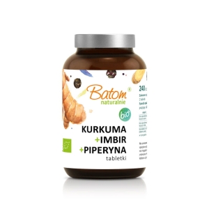 34304KURKUMA + IMBIR + PIPERYNA BIO 240 TABLETEK - BATOM-1