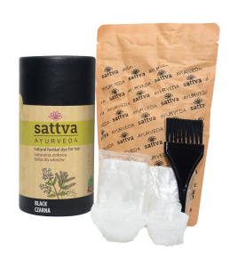 35336HENNA CZARNA ECO 150 g - SATTVA (AYURVEDA)-1
