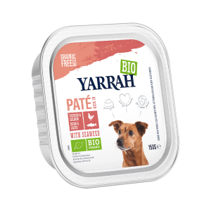 35430(DLA PSA) PASZTET Z KURCZAKA I ŁOSOSIA Z ALGAMI MORSKIMI BIO 150 g - YARRAH-1