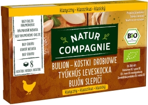 36010BULION - KOSTKI DROBIOWE BEZ DODATKU CUKRÓW BIO (8 x 11 g) 88 g - NATUR COMPAGNIE-1