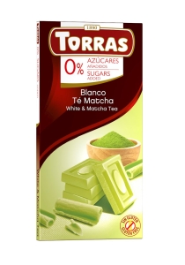 36072CZEKOLADA BIAŁA Z HERBATĄ MATCHA BEZ DODATKU CUKRU BEZGLUTENOWA 75 g - TORRAS-1