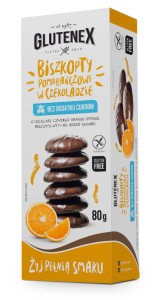 36331BISZKOPTY POMARAŃCZOWE W CZEKOLADZIE BEZ DODATKU CUKRÓW BEZGLUTENOWE 80 g - GLUTENEX-1