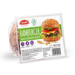 36621BUŁKI DO HAMBURGERÓW Z SIEMIENIEM LNIANYM BEZGLUTENOWE (2 x 70 g) 140 g - INCOLA-1