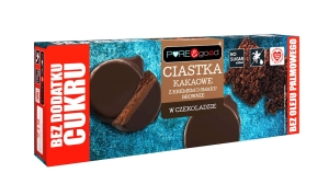 36981CIASTKA KAKAOWE Z KREMEM O SMAKU BROWNIE W CZEKOLADZIE DESEROWEJ BEZ DODATKU CUKRU 128 g - PURE&GOOD-1