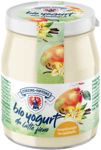 37006JOGURT MANGO - WANILIA Z MLEKA SIENNEGO BIO 150 g (SŁOIK)- STERZING-VIPITENO-1