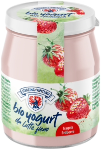 37011JOGURT TRUSKAWKOWY Z MLEKA SIENNEGO BIO 150 g (SŁOIK) - STERZING-VIPITENO-1