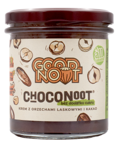38167KREM Z ORZECHÓW LASKOWYCH I KAKAO BEZ DODATKU CUKRU 330 g - GOOD NOOT-1