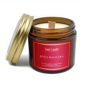 38401ŚWIECA SOJOWA ZAPACHOWA Z DREWNIANYM KNOTEM RÓŻA BACCARA 120 ml - YOUR CANDLE-1