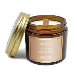 38404ŚWIECA SOJOWA ZAPACHOWA Z DREWNIANYM KNOTEM DRZEWO SANDAŁOWE 120 ml - YOUR CANDLE-1