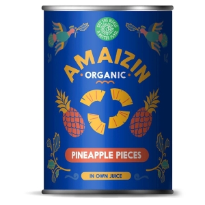 38671ANANAS KAWAŁKI W SOKU WŁASNYM BIO 400 g (250 g) - AMAIZIN-1