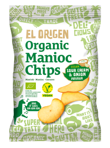 38866CHIPSY Z MANIOKU O SMAKU ŚMIETANKOWO - CEBULOWYM WEGAŃSKIE BEZGLUTENOWE BIO 60 g - EL ORIGEN-2