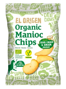 38866CHIPSY Z MANIOKU O SMAKU ŚMIETANKOWO - CEBULOWYM WEGAŃSKIE BEZGLUTENOWE BIO 60 g - EL ORIGEN-2
