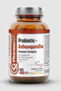 39057PROBIOTIC + ASHWAGANDHA IMMUNO COMPLEX 60 KAPSUŁEK - PHARMOVIT (CLEAN LABEL)-1