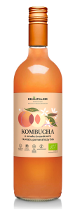 39623KOMBUCHA O SMAKU BRZOSKWINI I KWIATU POMARAŃCZY BIO 750 ml - DELIKATNA (ZAKWASOWNIA)-1