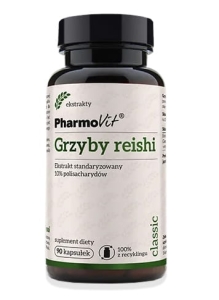 39863GRZYBY REISHI EKSTRAKT (400 mg) BEZGLUTENOWY 90 KAPSUŁEK - PHARMOVIT (CLASSIC)-1