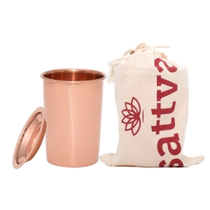 40029KUBEK MIEDZIANY PLAIN Z POKRYWKĄ 350 ml - SATTVA-1