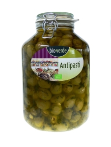 40485OLIWKI ZIELONE NADZIEWANE CZOSNKIEM BIO 4,75 kg (SŁOIK) - BIO VERDE-1