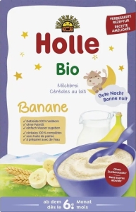 41010KASZKA PEŁNOZIARNISTA MLECZNO - BANANOWA BEZ DODATKU CUKRÓW OD 6 MIESIĄCA BIO 250 g - HOLLE-1