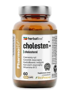 41119KAPSUŁKI NA PRAWIDŁOWY POZIOM CHOLESTEROLU (CHOLESTEN+) BEZGLUTENOWE 60 szt. - PHARMOVIT (HERBALLINE)-1