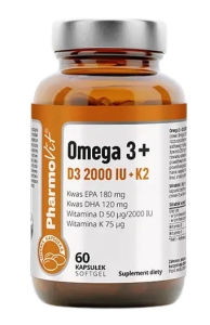 42674OMEGA 3 + WITAMINY D3 + K2 BEZGLUTENOWE 60 KAPSUŁEK - PHARMOVIT (CLEAN LABEL)-1